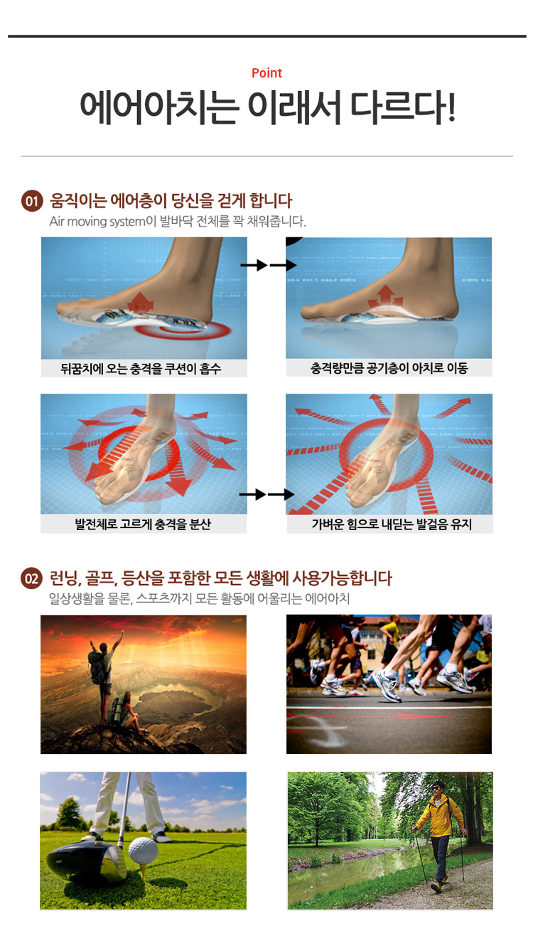 에어아치,신발깔창,신발밑창,깔창,기능성깔창