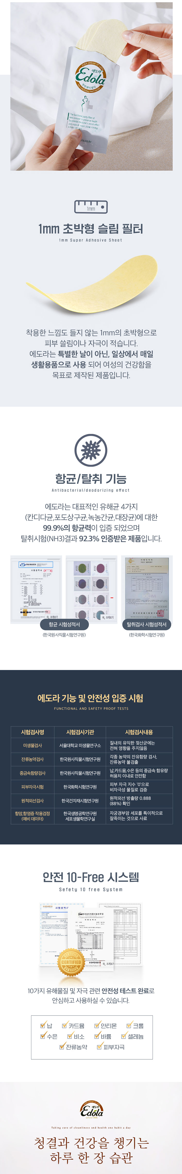 한방 필터, 여성 청결, 팬티라이너, 소취, 항균, 생리통, 생리불순, 냉대하, 수족냉증, 원기회복, 체력보강