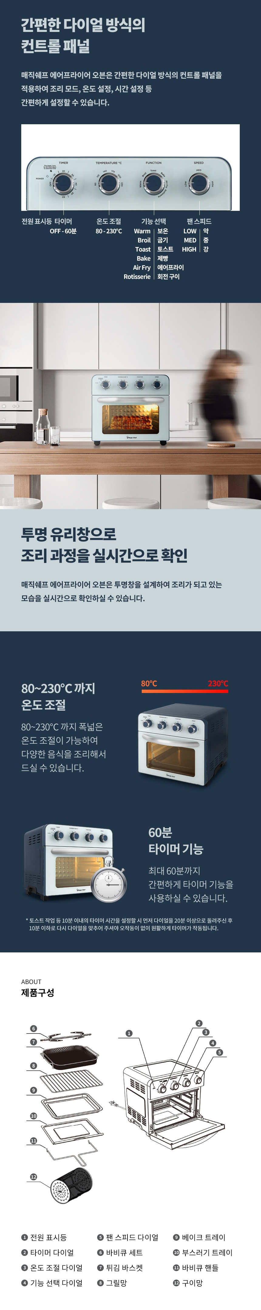 매직쉐프,대용량,에어프라이어,대용량전기오븐,에어프라이어오븐,구이,통구이,그릴,간식만들기,생선구이,바비큐