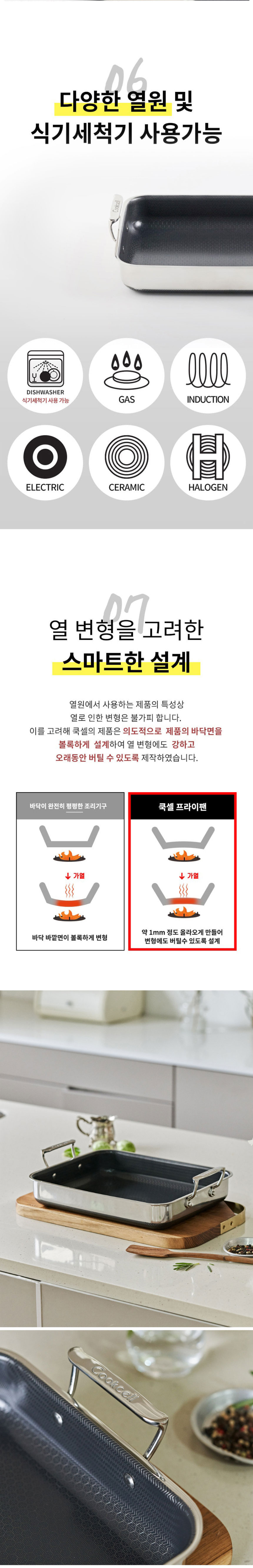 쿡셀,통3중팬,멀티팬,사각팬,더블코팅팬,다용도팬
