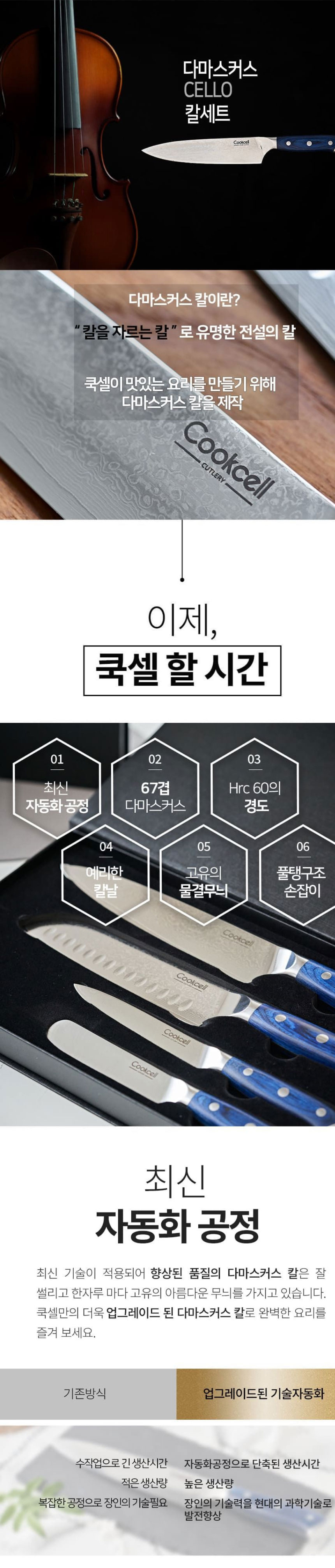 쿡셀,나이프,칼,식칼,식도,주방칼,칼세트,프리미엄칼세트