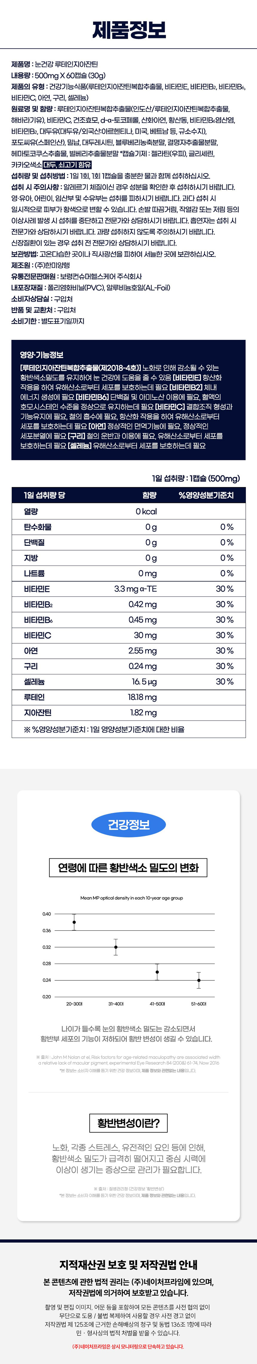 보령,눈건강,루테인,루테인효능,루테인지아잔틴,눈영양제,PTP포장,개별포장