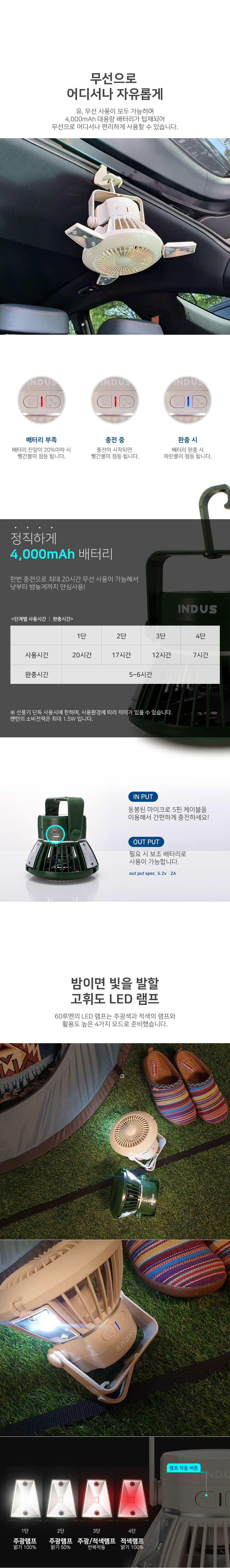 인더스선풍기,랜턴선풍기,타프팬선풍기,텐트선풍기,캠핑용선풍기,행잉겸용거치대