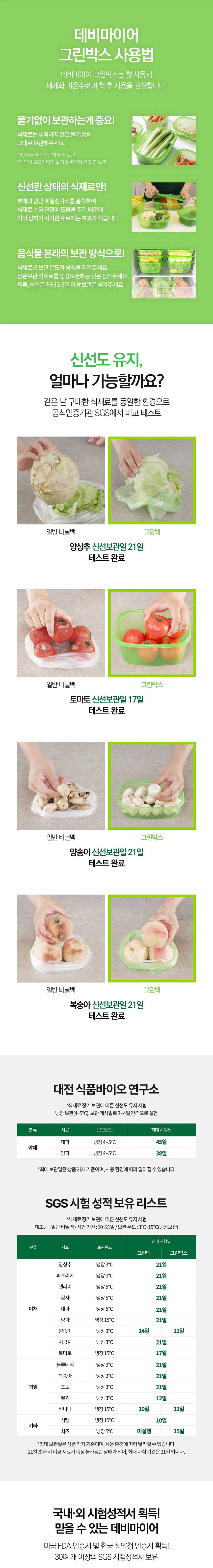 데비마이어,그린박스,신선보관용기,냉장고정리,김치통,반찬통,야채통,냉장용기,실속패키지