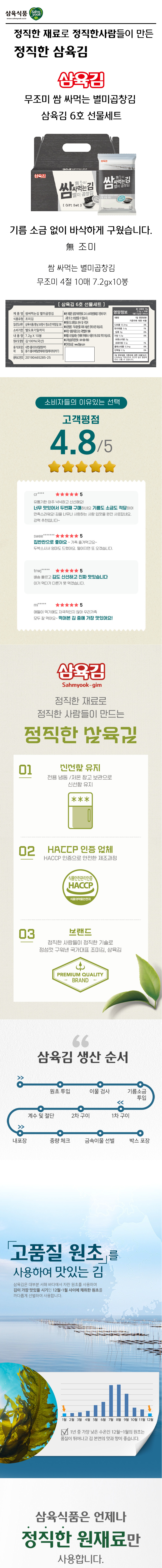 삼육김,김,쌈싸먹는김,전장김,곱창김,봉지김,김선물세트,명절선물세트