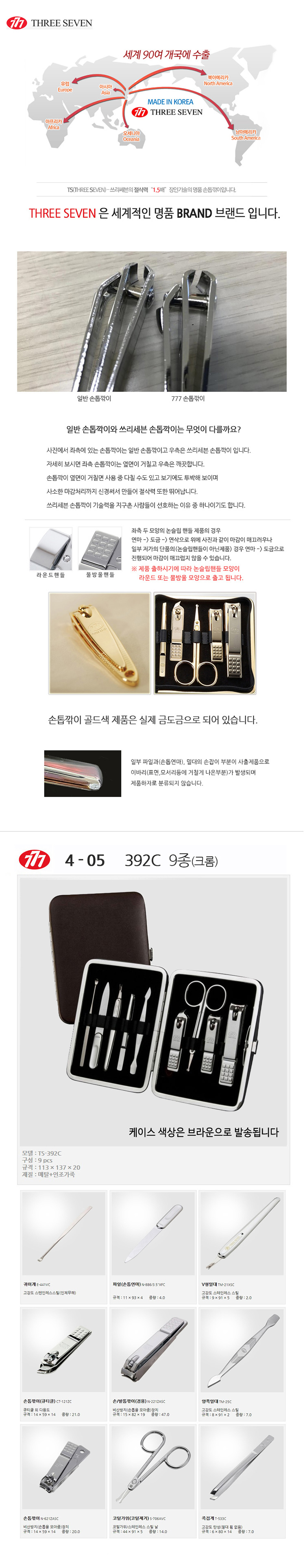 쓰리세븐,손톱깍이,크롬손톱깍기,큐티클정리,손톱,손톱정리,777,손톱깍이세트